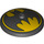 LEGO Black Dish 4 x 4 with Batman Logo (Solid Stud) (3960 / 76631)
