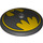 LEGO Black Dish 4 x 4 with Batman Logo (Solid Stud) (3960 / 76631)