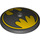 LEGO Nero Dish 4 x 4 con Batman logo (Perno Solido) (3960 / 76631)