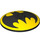 LEGO Noir Dish 8 x 8 avec Batman logo (3961 / 107108)