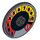LEGO Zwart Disk 3 x 3 met Dial met 1 to 11 (2723 / 89349)