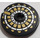 LEGO Zwart Disk 3 x 3 met Rond Ammunition Riem Sticker (2723)