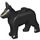 LEGO Black Dog - Alsatian with Gold on face (67725 / 92586)