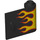 LEGO Black Door 1 x 3 x 2 Right with Flames with Hollow Hinge (25541 / 92263)