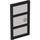 LEGO Black Door 1 x 4 x 6 with 3 Panes and Transparent Black Glass and Stud Handle (35166 / 60797)