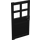 LEGO Black Door 1 x 4 x 6 with 4 Panes and Stud Handle (60623)