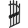 LEGO Sort Dør 1 x 4 x 9 Arched Gate med Bars (42448)