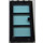 LEGO Schwarz Tür Rahmen 1 x 4 x 6 mit Schwarz Tür mit Transparent Light Blau Glas