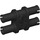 LEGO Zwart Dubbele Pin met Haakse Axlehole (32138 / 65098)