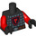 LEGO Schwarz Drachen Soldier Torso (76382 / 88585)