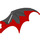 LEGO Black Dragon Wing with Dark Red Trailing Edge (57004)