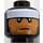 LEGO Černá Oboustranné Batman Hlava s Serious/Angry Expression (Zapuštěný pevný cvoček) (3626 / 35004)