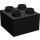 LEGO Black Duplo Brick 2 x 2 (3437 / 89461)