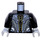 LEGO Sort Ebony Maw med Grå Hoved Minifig Torso (973 / 76382)