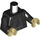 LEGO Black Emperor Palpatine with Tan Head, Stretchy Cape and Open Bottom Hood (White Pupils) Minifig Torso (973 / 76382)