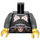 LEGO Negro Evil Enano Torso con Cobre Decoración (973 / 88585)