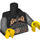 LEGO Black Evil Dwarf Torso with copper Decoration (973 / 88585)