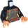 LEGO Zwart Evil Macaque Minifiguur Torso (973 / 76382)