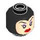 LEGO Black Evil Queen Head with Light Flesh Face (Recessed Solid Stud) (3626 / 101976)