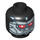 LEGO Black Evil Robot Head (Safety Stud) (3626 / 10779)