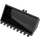 LEGO Black Excavator Bucket 8 x 4 with Click Hinge 2-Finger (47508)
