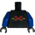 LEGO Black Extreme Team Torso with Red X and Yellow Zipper and Pockets with Blue Arms and Black Hands (973)