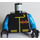 LEGO Zwart Extreme Team Torso met Rood X en Geel Zipper en Pockets met Blauw Armen en Zwart Handen (973 / 73403)