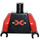LEGO Black Extreme Team Torso with Red X and Yellow Zipper and Pockets with Red Arms and Black Hands (973)