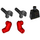 LEGO Noir Extreme Team Torse avec rouge X et Jaune Zipper et Pockets avec rouge Bras et Noir Mains (973)