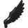 LEGO Zwart Feathered Minifig Vleugel (11100)