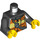 LEGO Black Fireman&#039;s Torso with Orange and Yellow Safety Vest (973 / 76382)