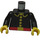 LEGO Black Fireman Torso with 5 buttons and red belt (973)