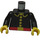 LEGO Noir Pompier Torse avec 5 Boutons et Rouge Ceinture (973)