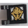 LEGO Black Flag 2 x 2 with Gold Ninjago Earth Emblem on both sides Sticker without Flared Edge (2335)