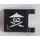 LEGO Black Flag 2 x 2 with Ninja Skull and Crossed Swords (Right) Sticker without Flared Edge (2335)
