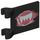 LEGO Black Flag 2 x 2 with White Fangs on Dark Red Background without Flared Edge (2335 / 12987)