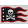 LEGO Schwarz Flagge 5 x 8 mit rot Border und Skull und Crossbones