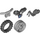 LEGO Zwart Flywheel Bike with Medium Stone Gray Rear Wheel