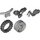LEGO Zwart Flywheel Bike met Medium Stone Grijs Achterkant Wiel