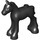 LEGO Noir Foal avec Noir et Blanc Yeux (26466 / 34882)