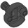 LEGO Black Gear with 8 Teeth and Flywheel Socket - Short (18590)