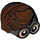 LEGO Schwarz Glasses mit Reddish Brown Wellig Haar (29709)