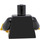 LEGO Black Graduate Torso with Black Arms and Yellow Hands (973 / 88585)