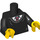 LEGO Black Graduate Torso with Black Arms and Yellow Hands (973 / 88585)