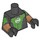 LEGO Schwarz Grün Lantern (Simon Baz) Minifigur Torso (973 / 16360)