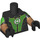 LEGO Zwart Groen Lantern (Simon Baz) Minifiguur Torso (973 / 16360)