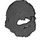 LEGO Noir Cheveux avec Beard et Mouth Trou (86396 / 87999)