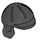 LEGO Zwart Haar met Zwart Paard Riding Helm (10216 / 92254)