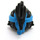 LEGO Schwarz Haar mit Pferdeschwanz und Dark Azure Headband