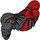 LEGO Schwarz Haar mit Seite Pigtails mit Harley Quinn rot (28798)
